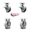 Service Caster 6 Inch Kingpinless V Groove Semi Steel Wheel Caster Brakes 2 Rigid SCC, 2PK SCC-KP30S620-VGR-SLB-2-R-2 - alternate 7